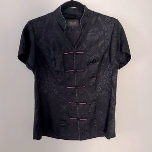 Silk Cap Sleeve Blouse from Hong Kong